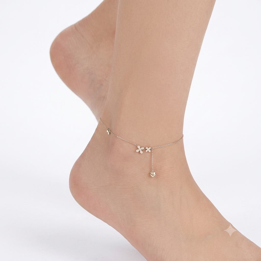 925 Sterling Silver Feet Chain