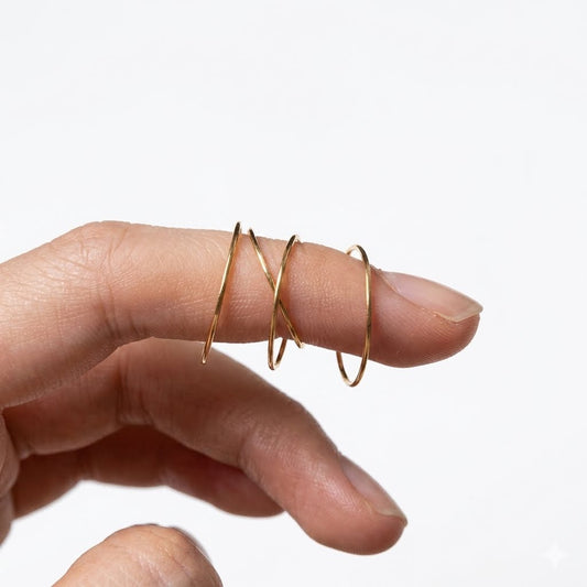 Minimalist Gold Tone Stacking Rings
