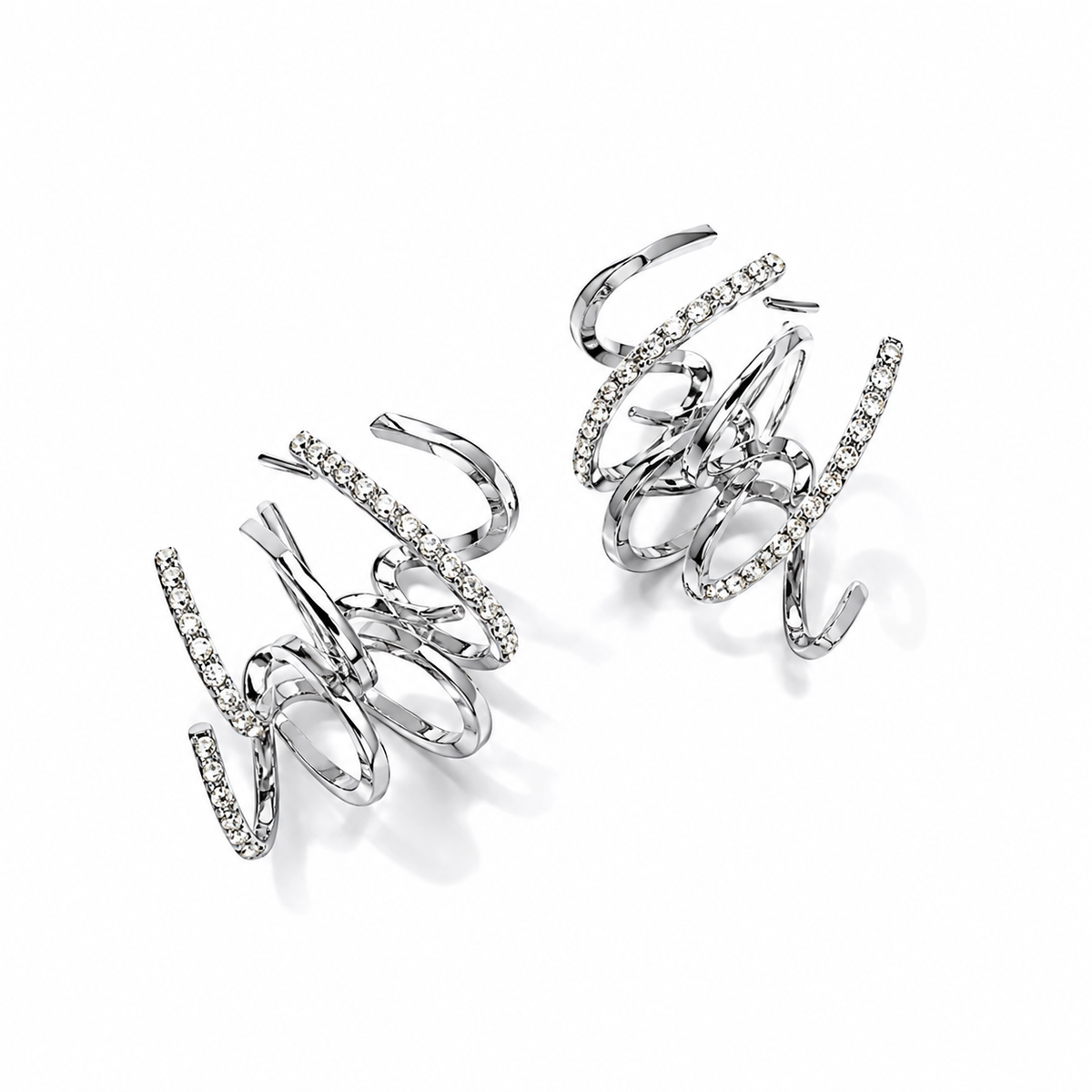 Crystal Multi Hoop Earrings