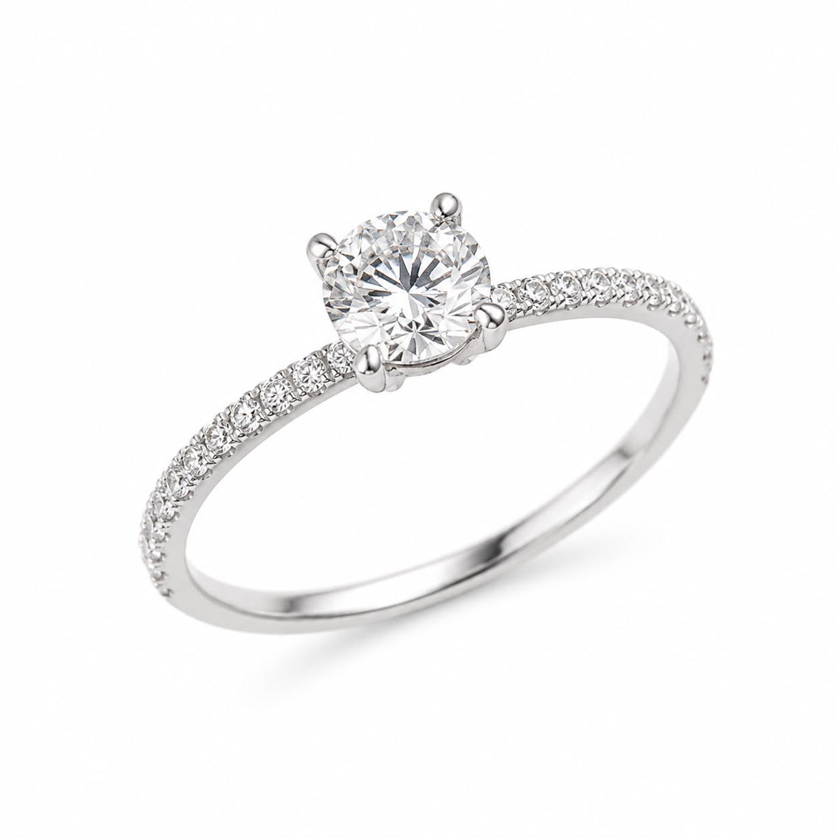 Sparkling round white stone