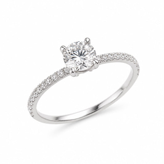 Sparkling round white stone