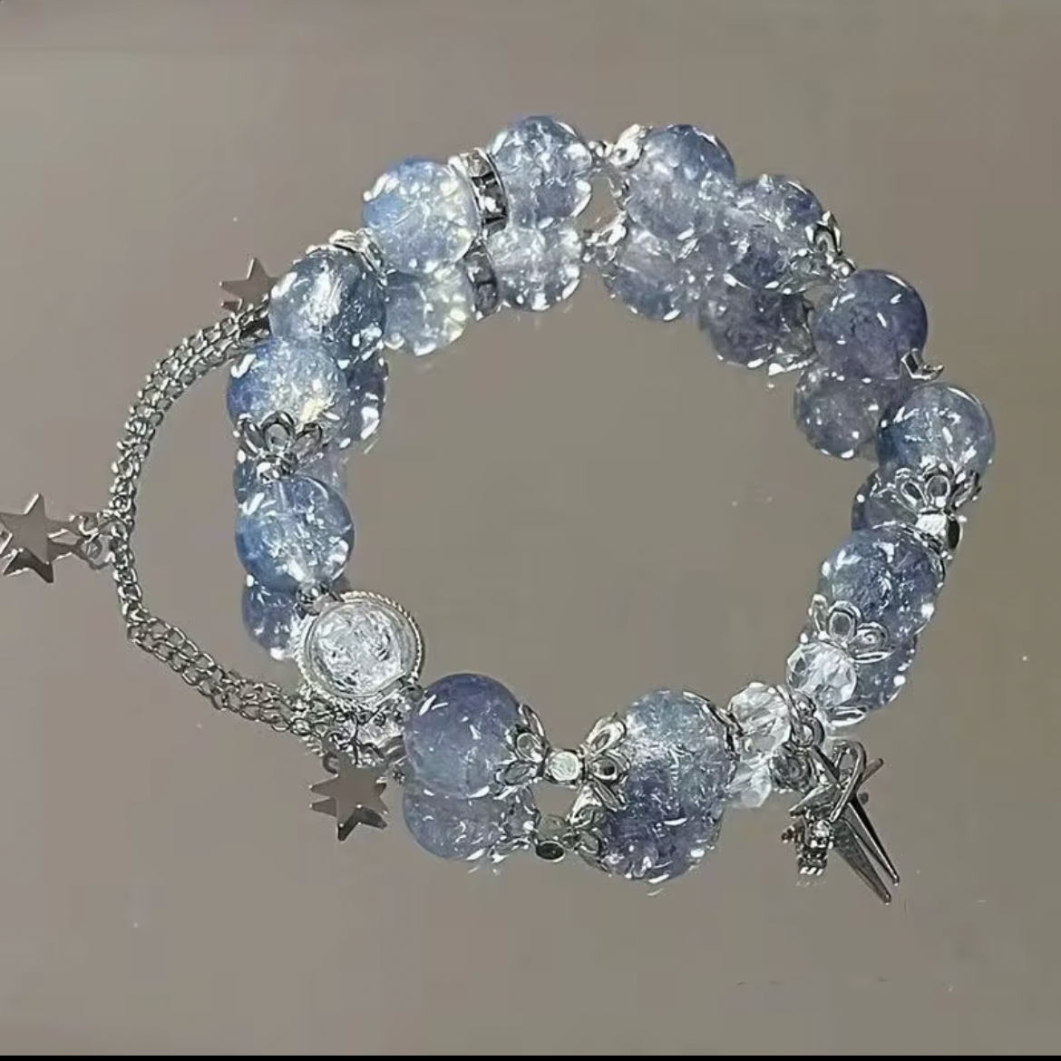Crystal Colourful Glass Beads Bracelet