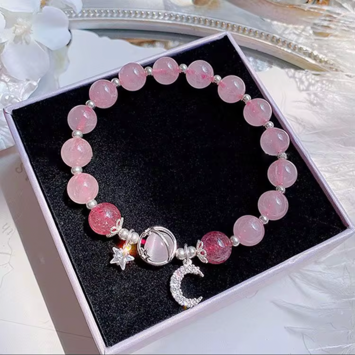 Crystal Colourful Glass Beads Bracelet
