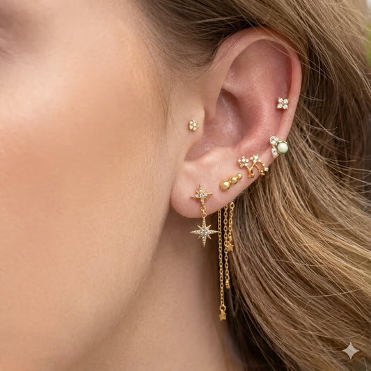 Gold Plated Chain Earrings