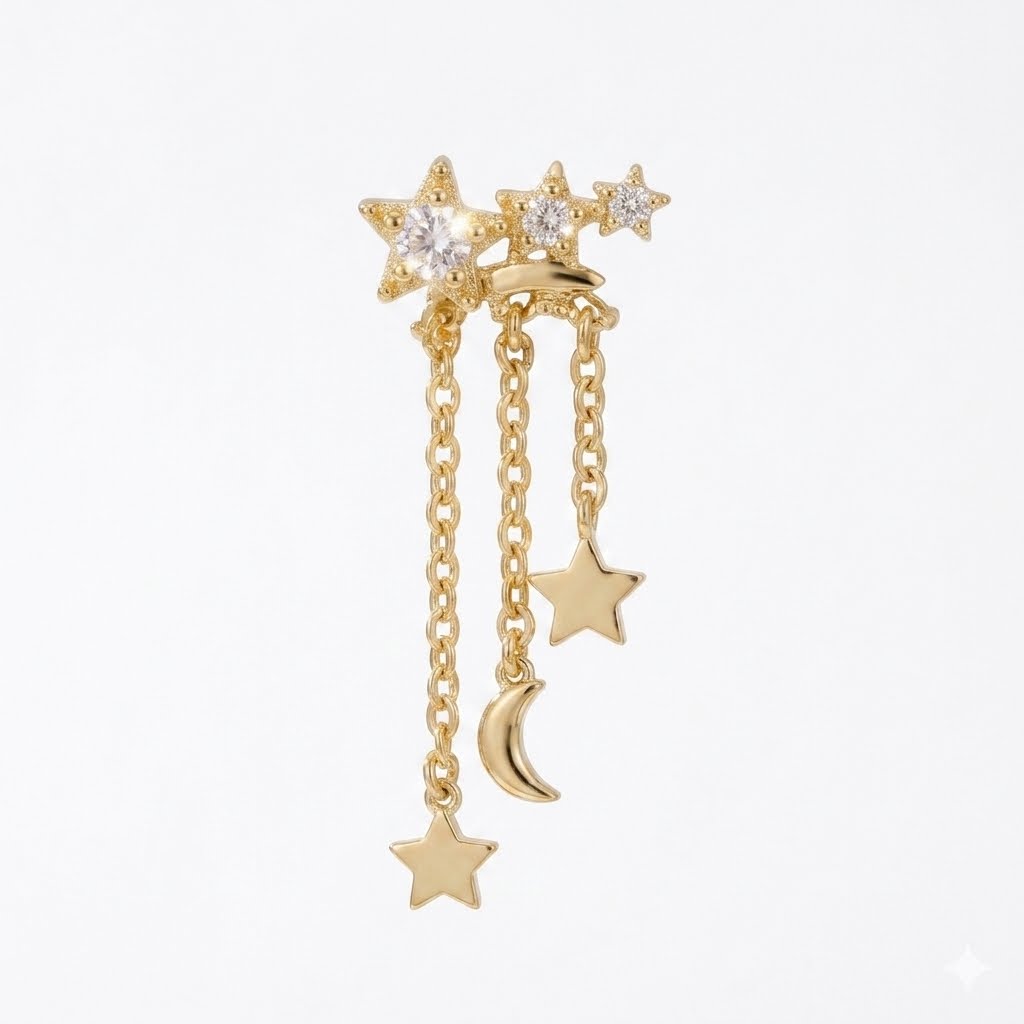 Gold Plated Chain Earrings